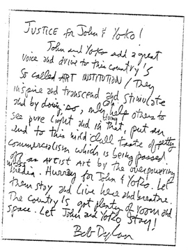 John Lennon INS letters